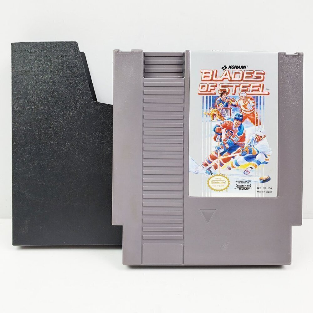 Blades of Steel NES Nintendo Video Game Cart. + Sleeve 1988 Authentic Tested